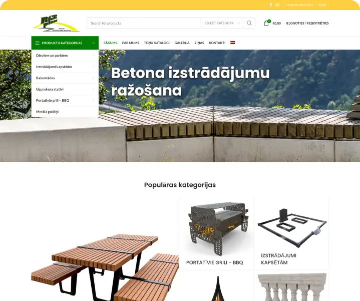 Betona izstrādājumu ražotājs